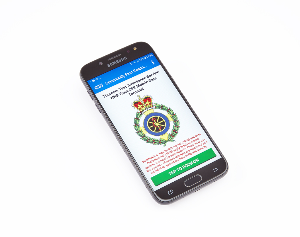 Thorcom Mobilize CFR running on a smartphone